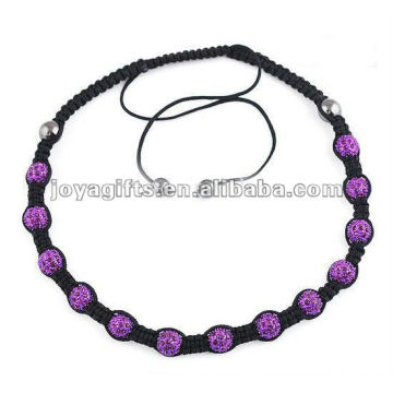 Colar cor-de-rosa do shamballa das esferas da cor 13PCS